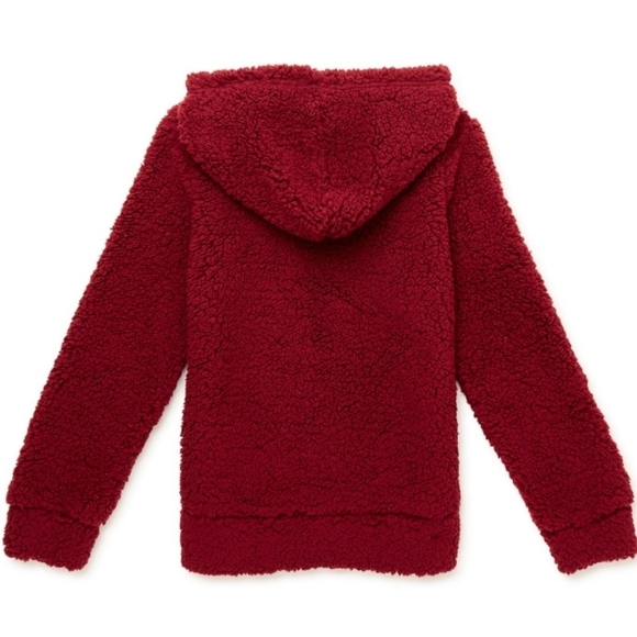 NWT Miss Chievous Girls' Sequin Critter Plush Faux Sherpa Pullover Hoodie - Picture 3 of 3